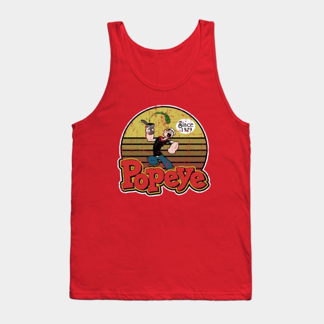 Popeye Since 1929, distressed and faded Tank Top by hauntedjack